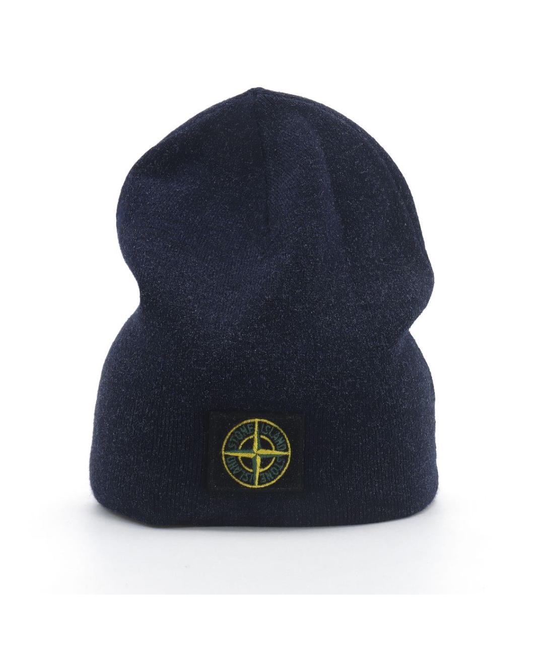 STONE ISLAND Черная шерстяная шапка, фото 1