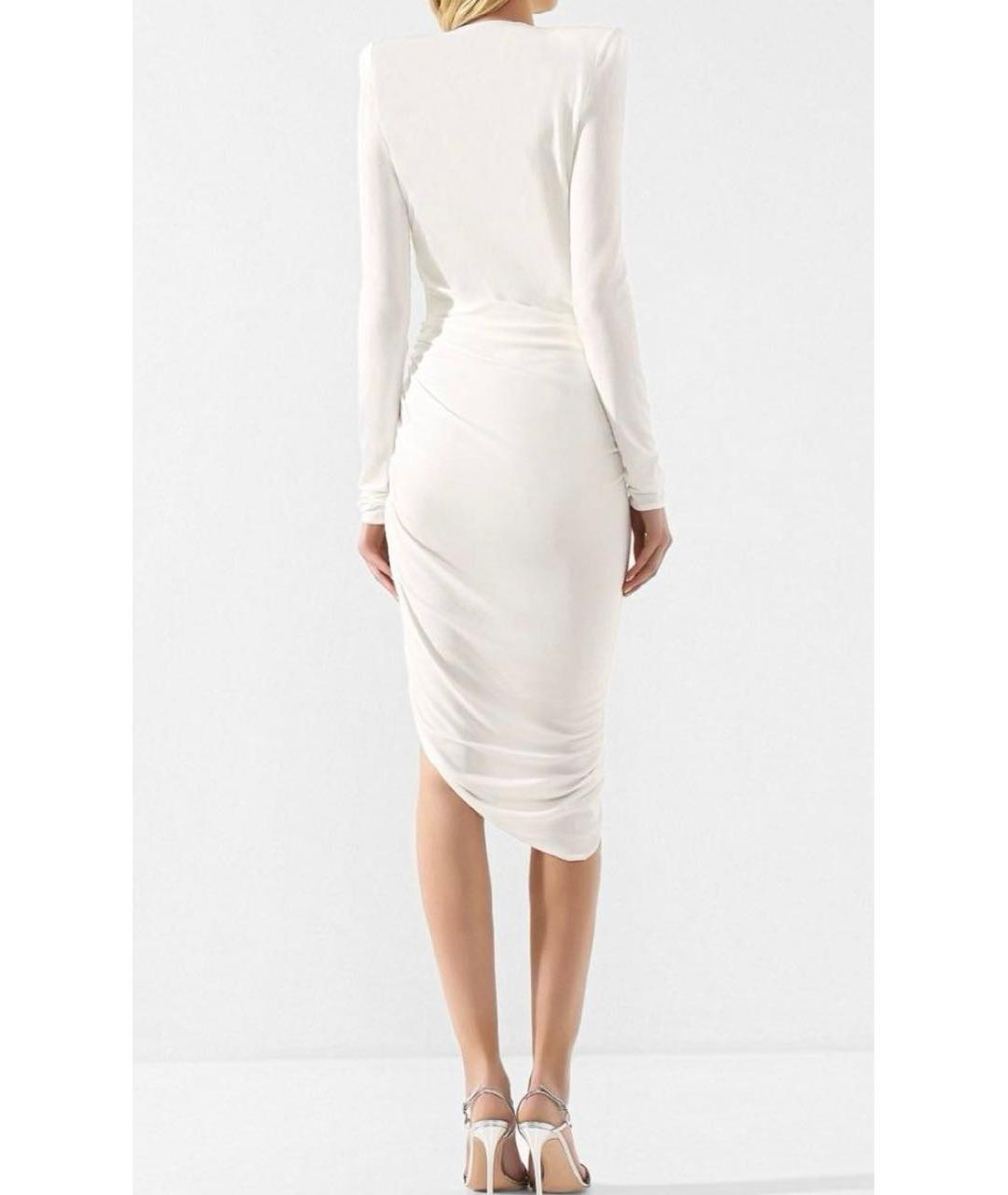 ALEXANDRE VAUTHIER Белое вискозное коктейльное платье, фото 2