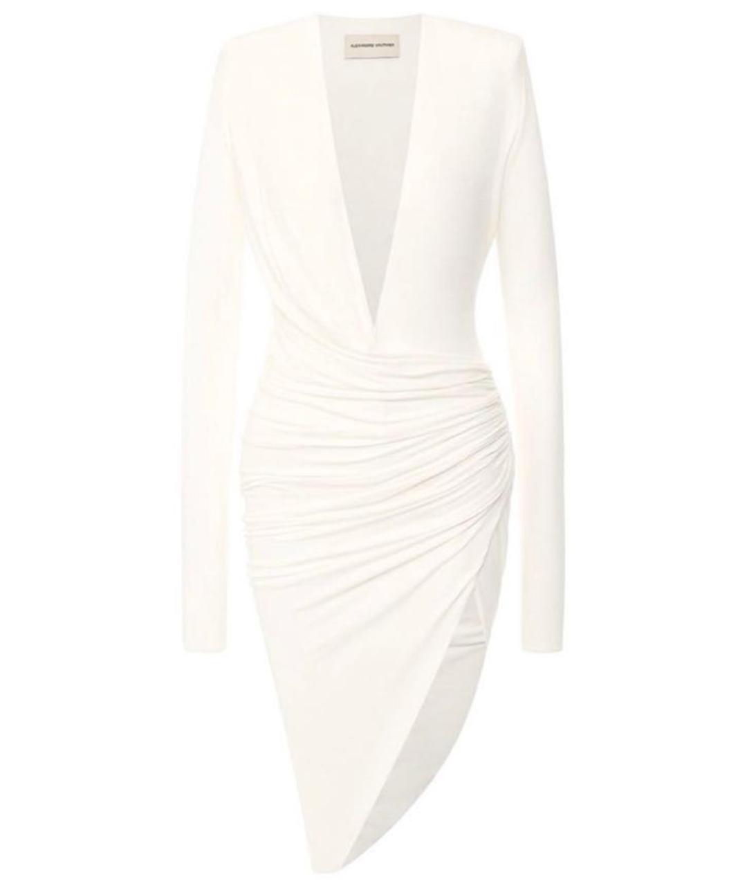 ALEXANDRE VAUTHIER Белое вискозное коктейльное платье, фото 1