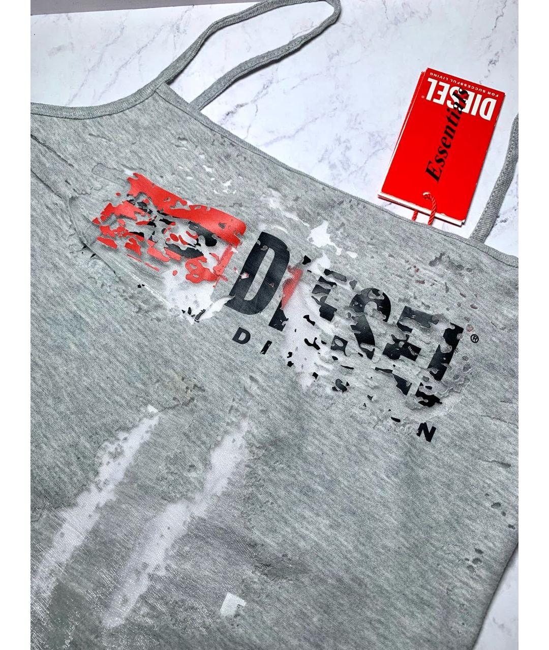 DIESEL Серая хлопковая майка, фото 8