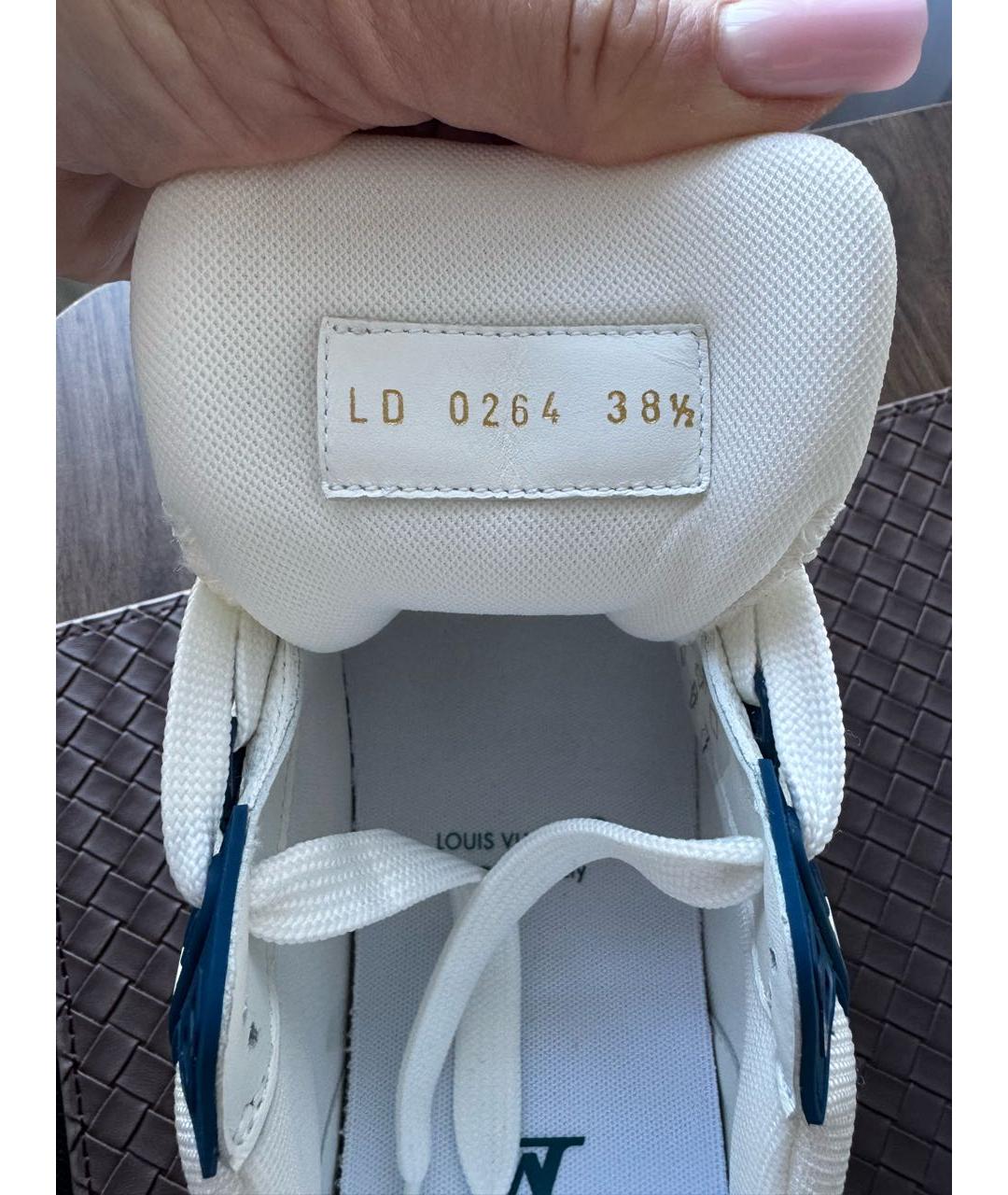 LOUIS VUITTON Белые кожаные кроссовки, фото 6