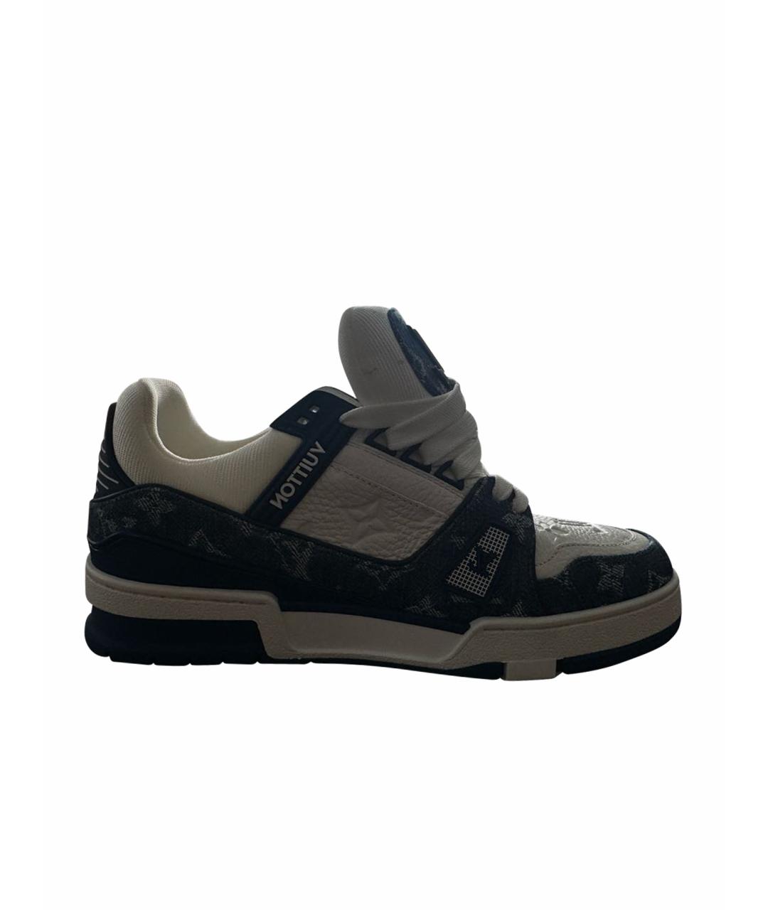 LOUIS VUITTON Белые кожаные кроссовки, фото 1