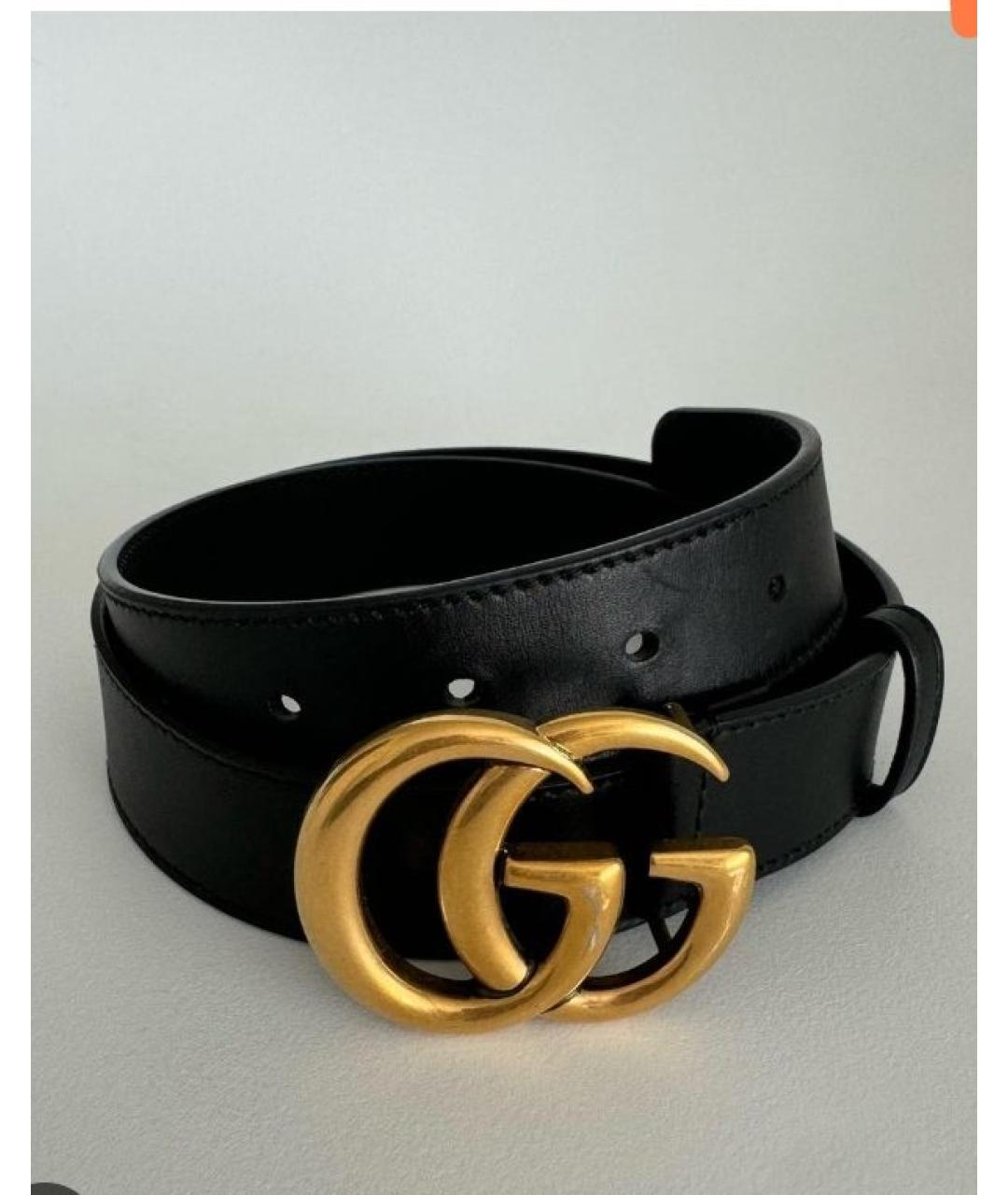 GUCCI Черный кожаный ремень, фото 10