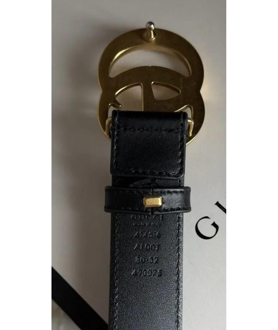 GUCCI Черный кожаный ремень, фото 6