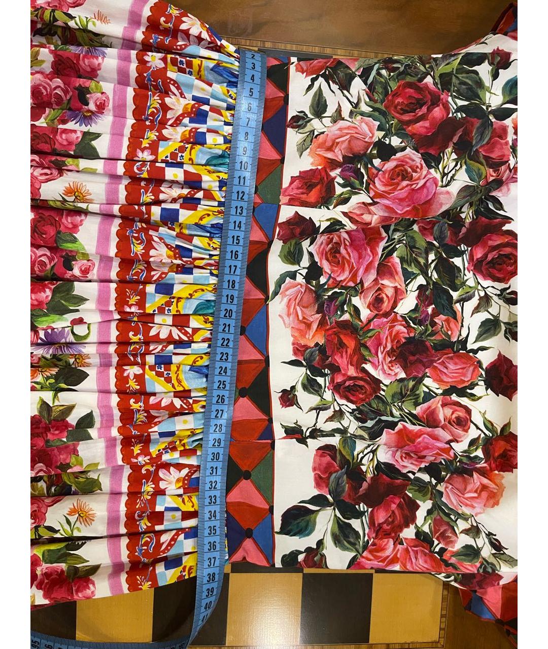 DOLCE&GABBANA Мульти хлопковое платье, фото 5