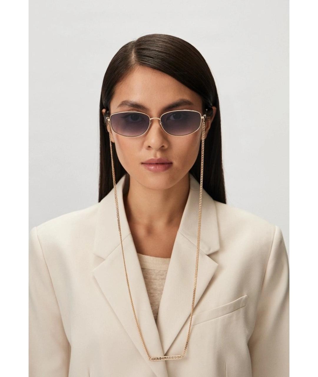 MARC JACOBS Золотые металлические солнцезащитные очки, фото 4