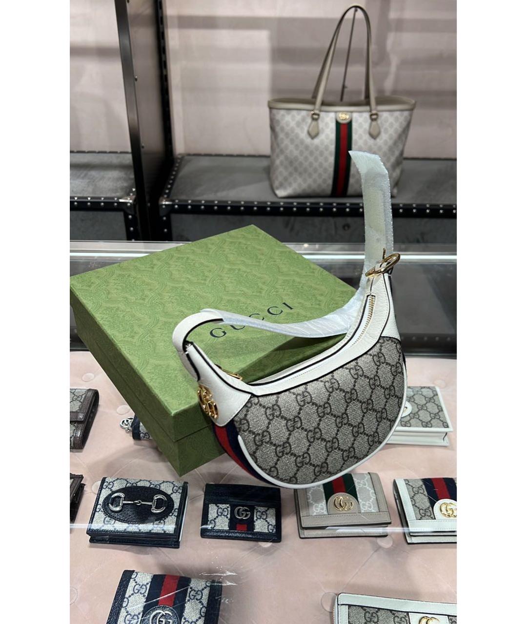 GUCCI Бежевая сумка с короткими ручками, фото 3