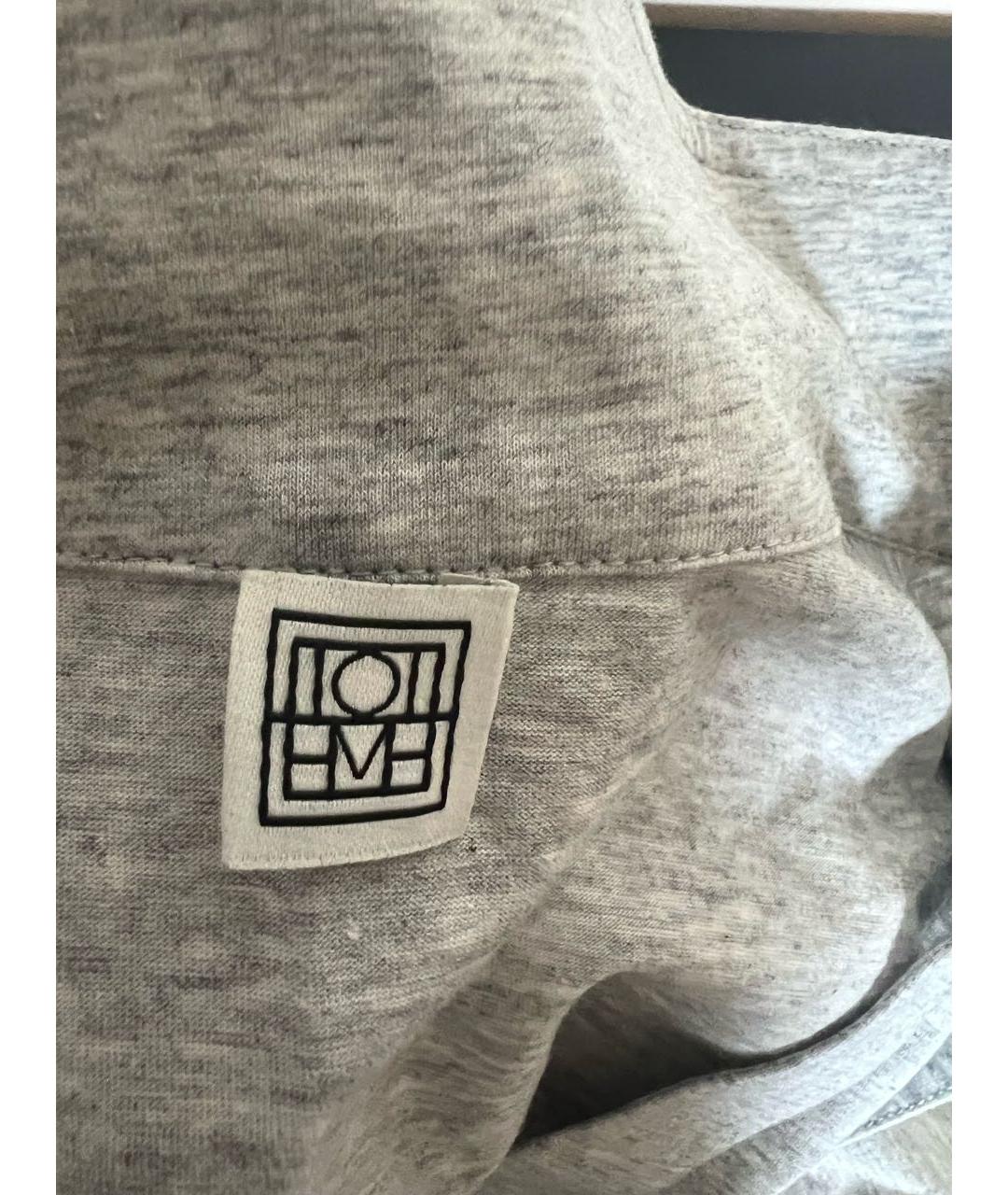 TOTEME Серая хлопковая футболка, фото 5