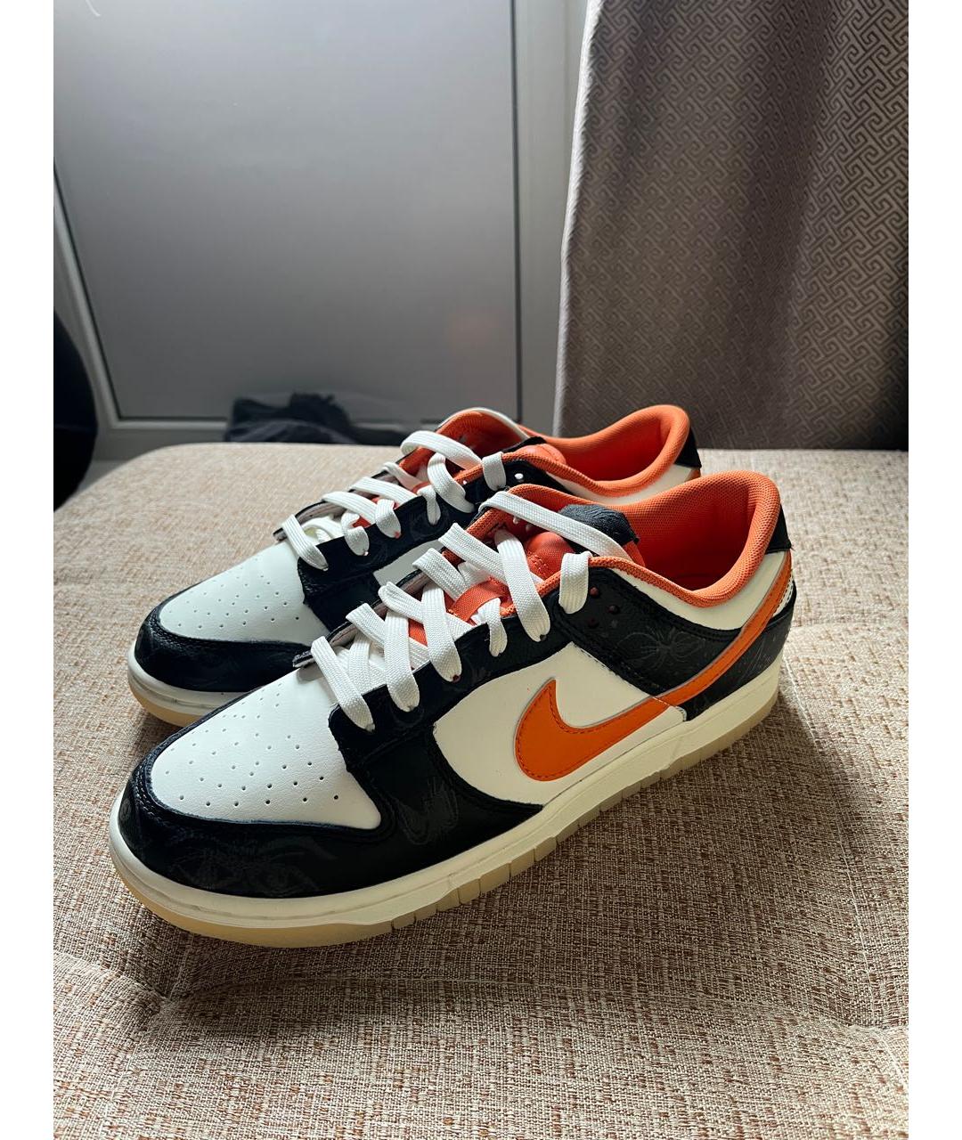 NIKE Черные кожаные низкие кроссовки / кеды, фото 9