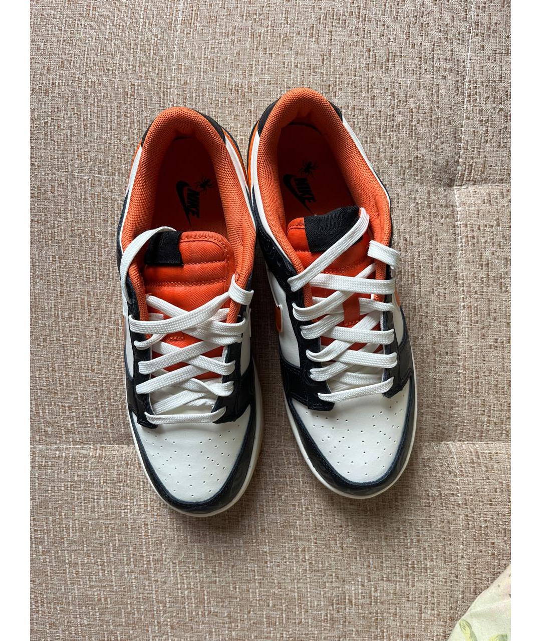 NIKE Черные кожаные низкие кроссовки / кеды, фото 2