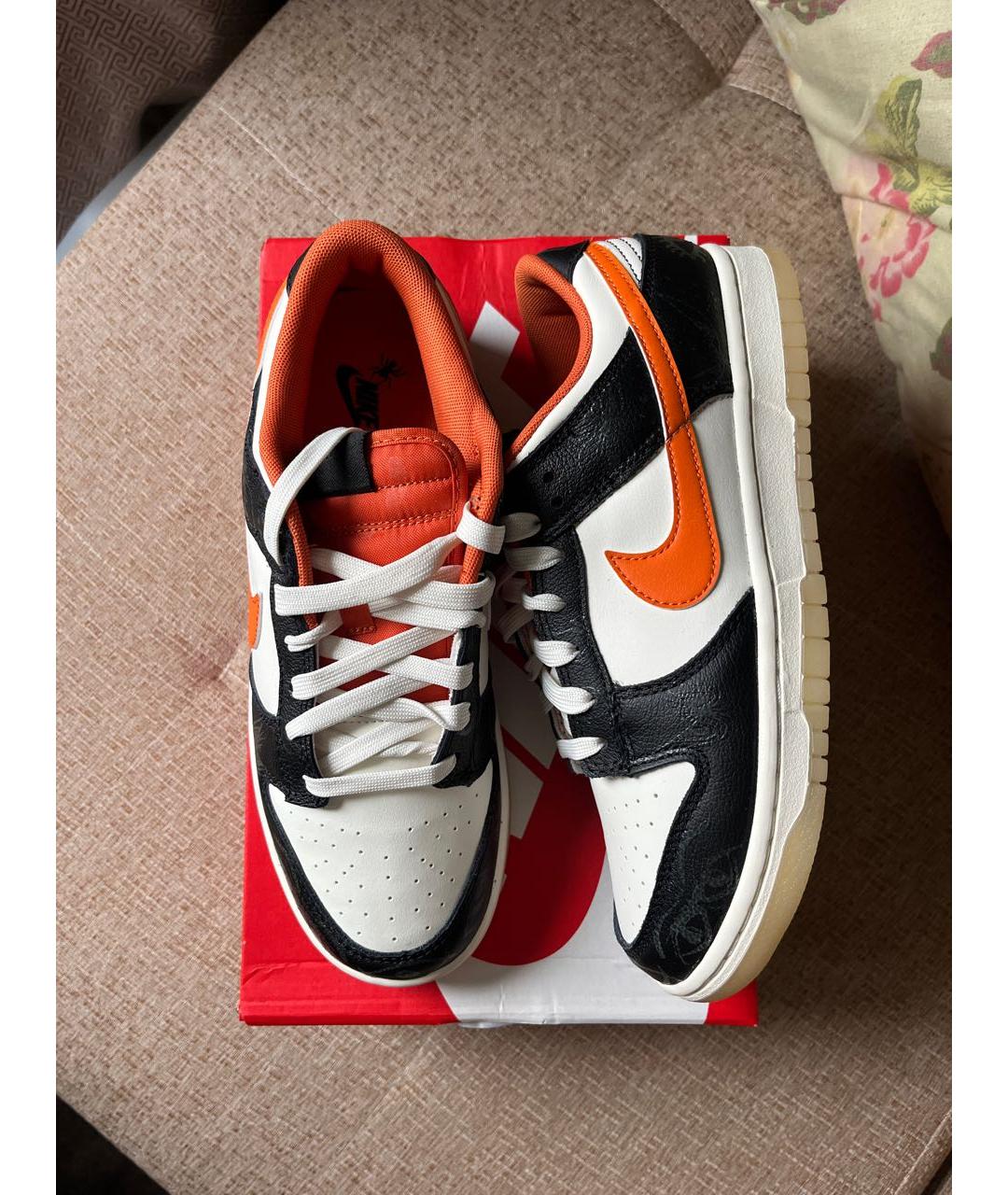 NIKE Черные кожаные низкие кроссовки / кеды, фото 6