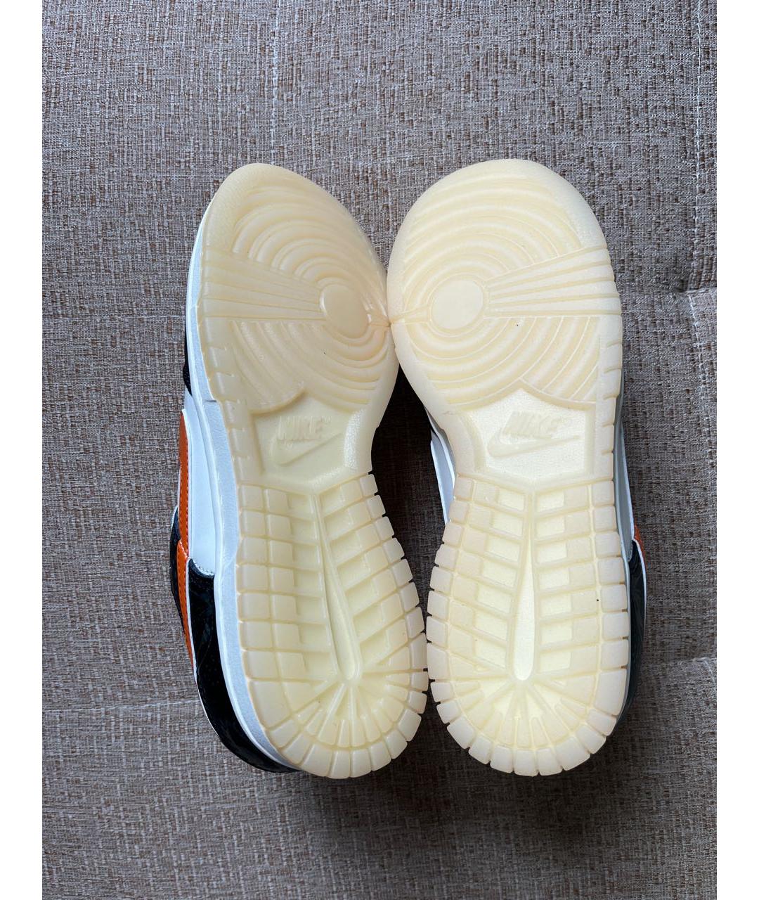 NIKE Черные кожаные низкие кроссовки / кеды, фото 4