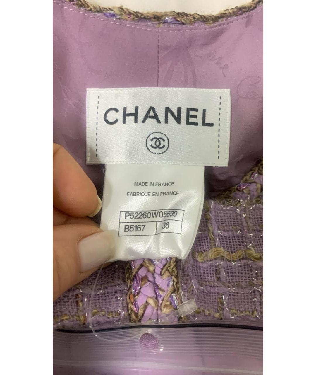 CHANEL Розовое твидовое повседневное платье, фото 5