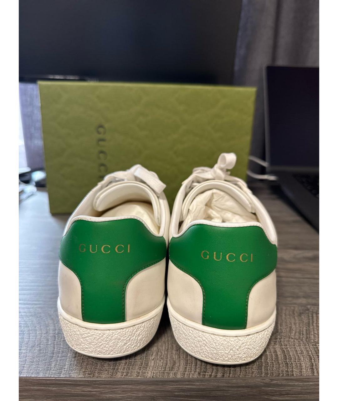 GUCCI Белые кроссовки, фото 4