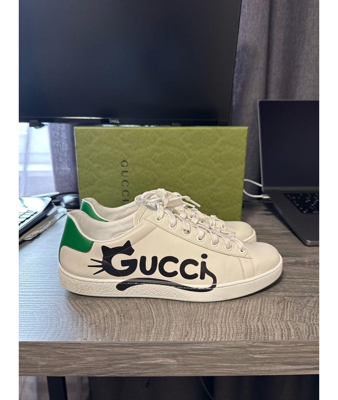 GUCCI Белые кроссовки, фото 7
