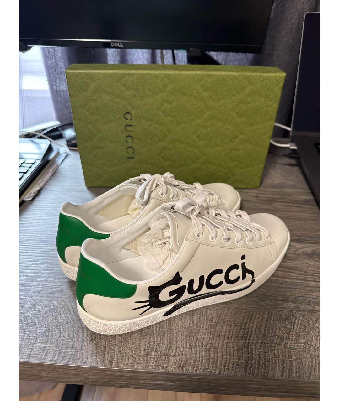 GUCCI Белые кроссовки, фото 5