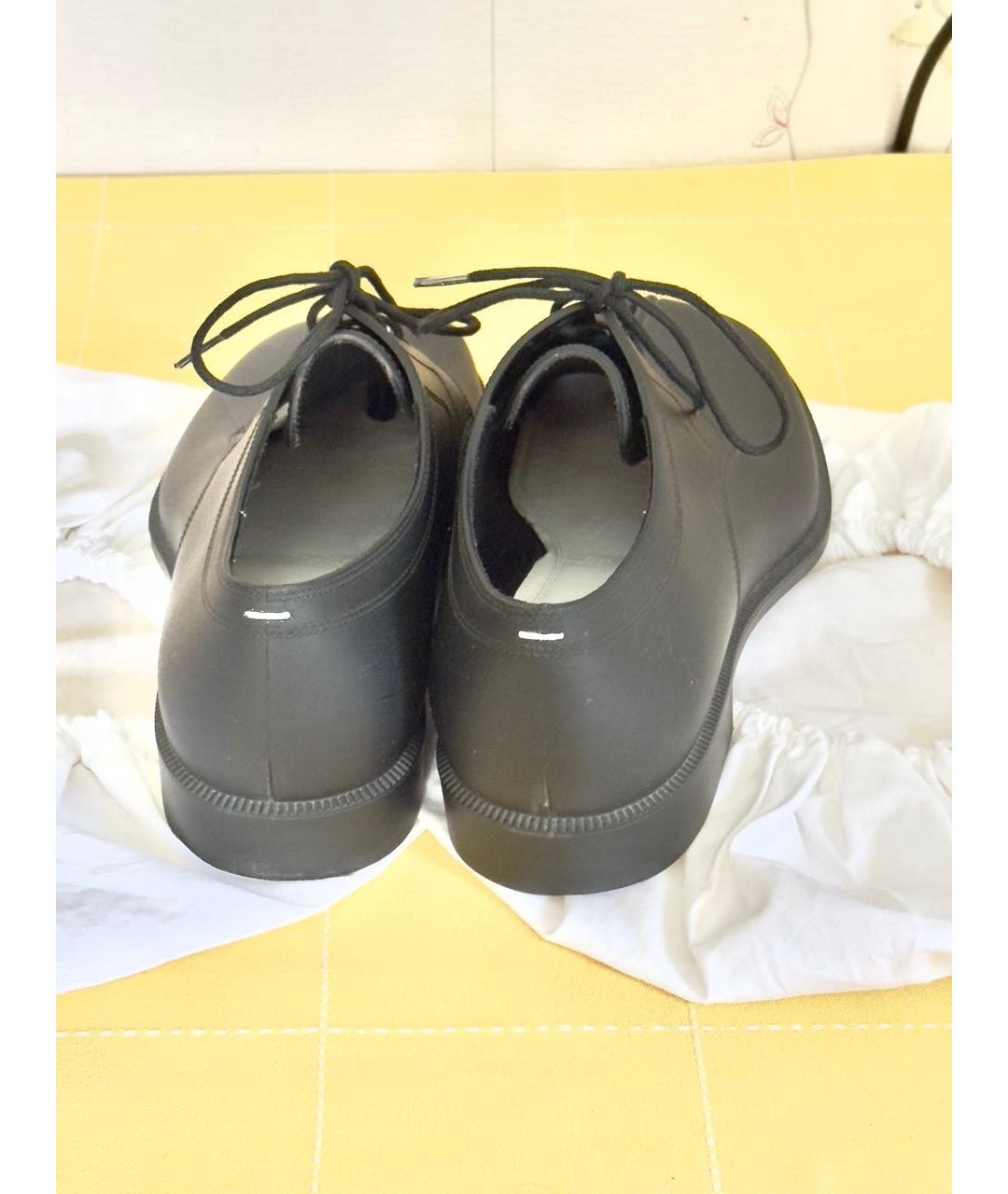 MAISON MARGIELA Черные резиновые брогги и оксфорды, фото 4