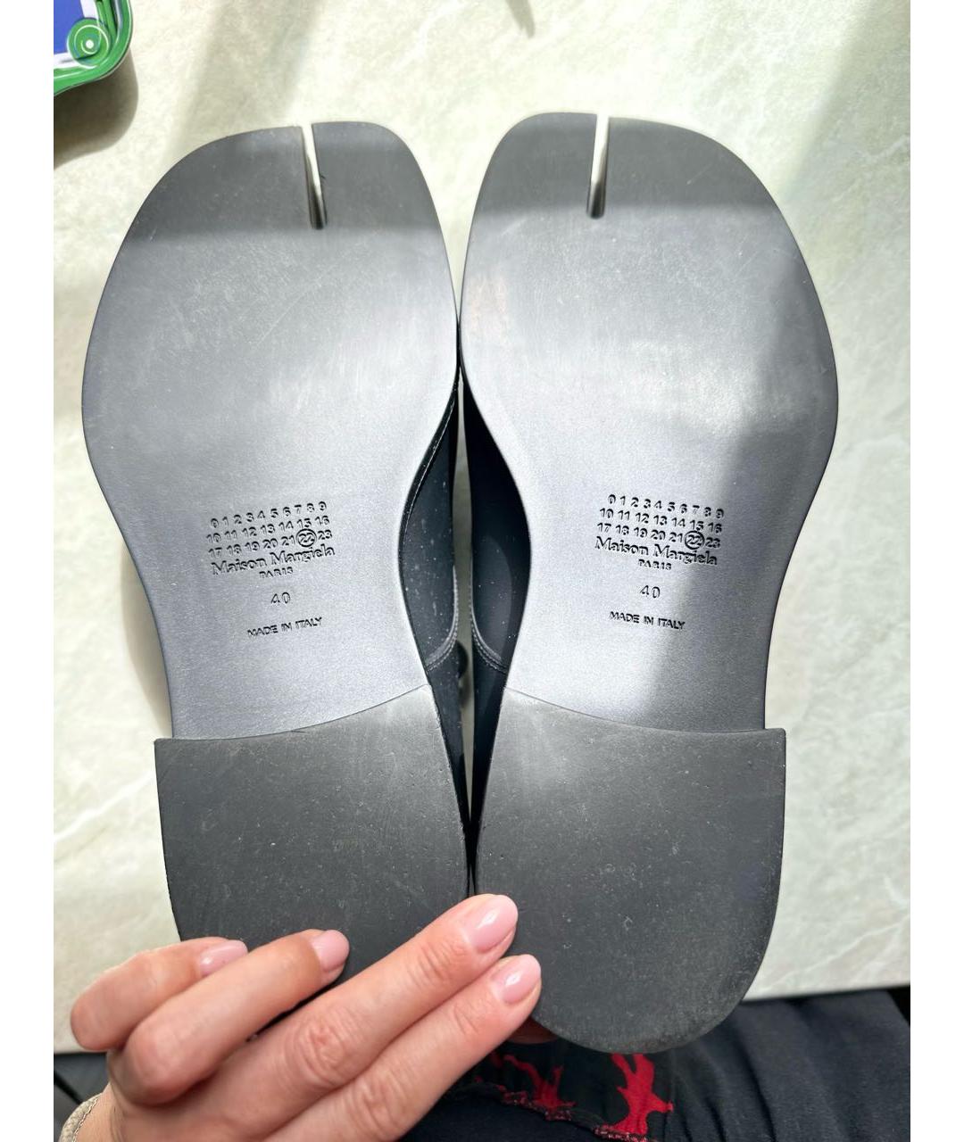 MAISON MARGIELA Черные резиновые брогги и оксфорды, фото 3