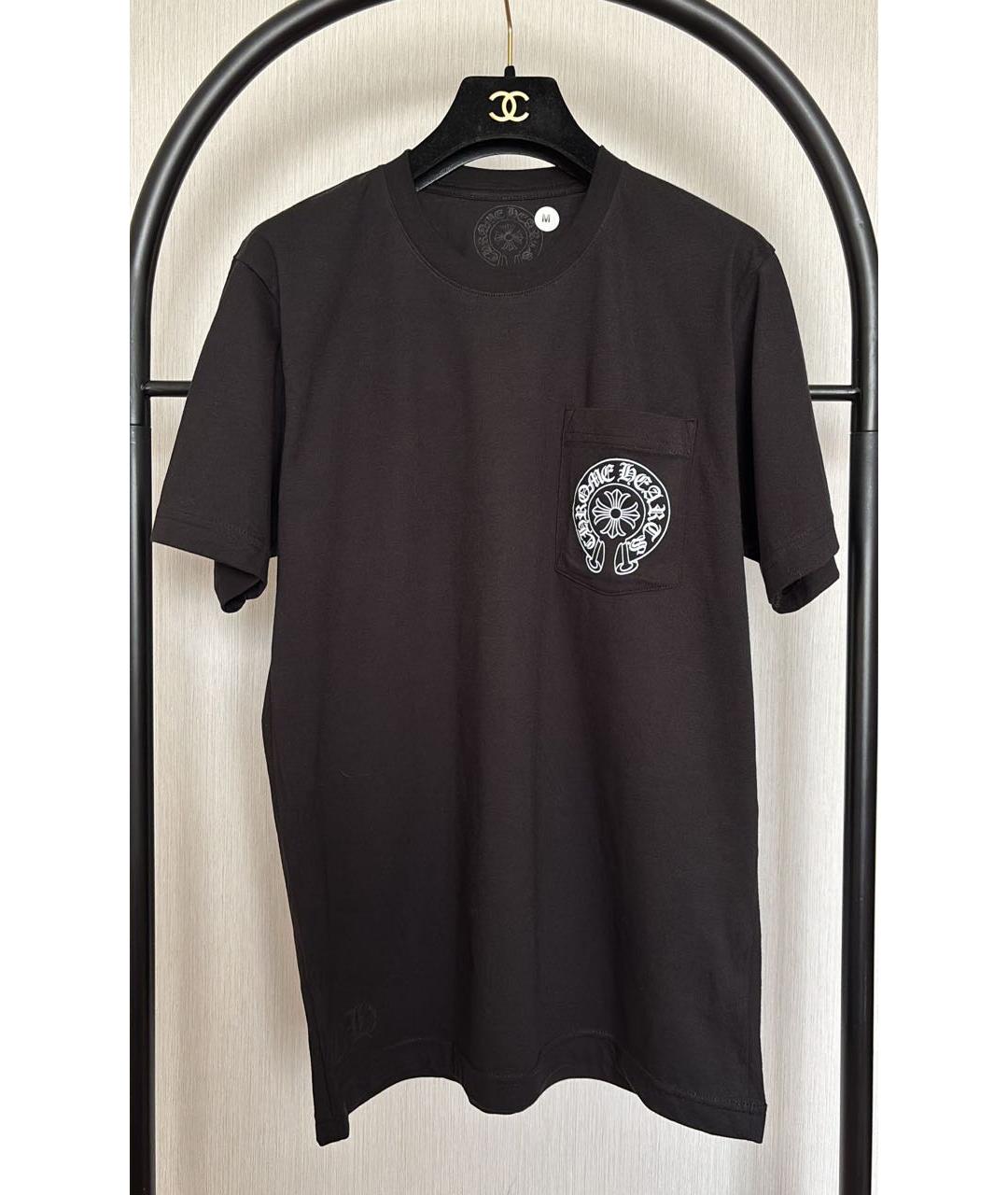 CHROME HEARTS Черная хлопковая футболка, фото 2