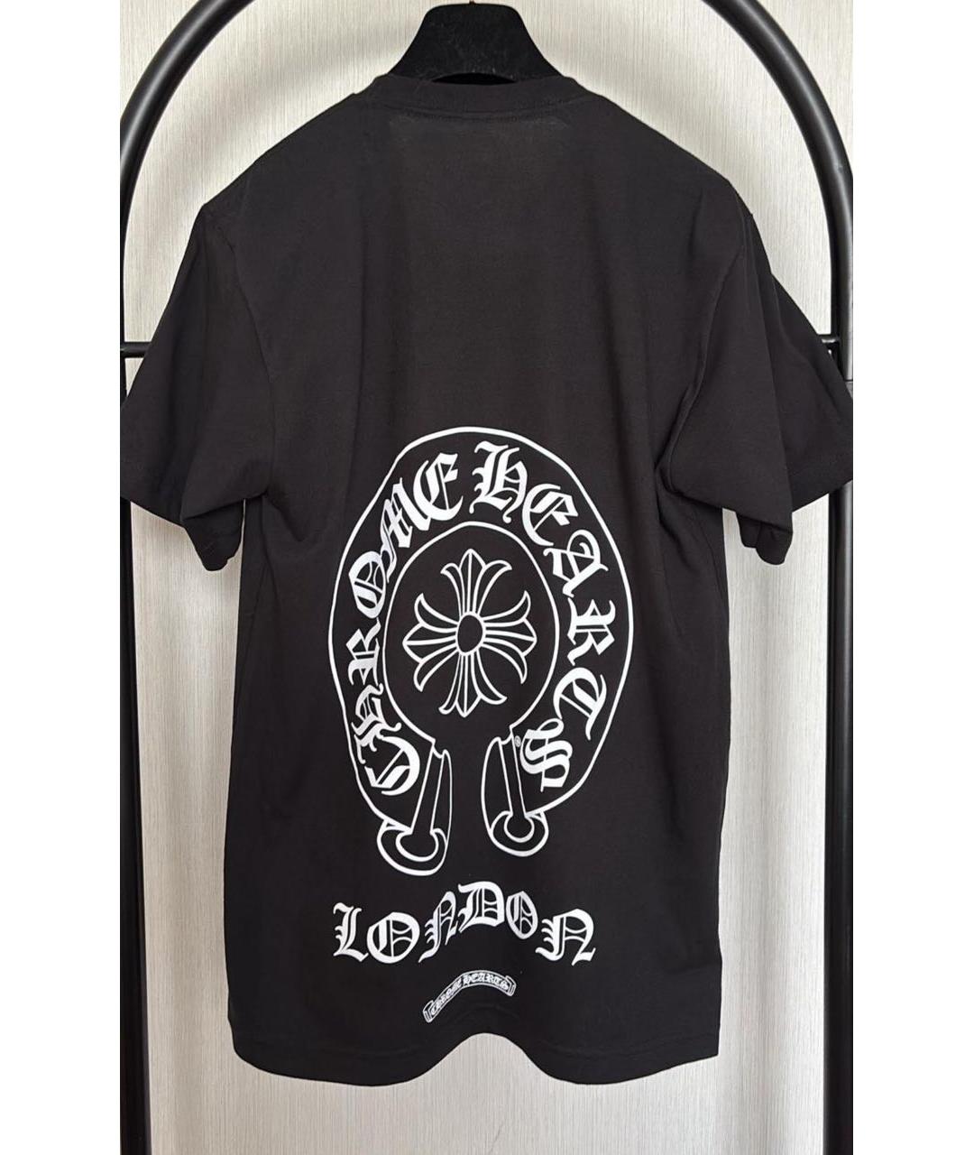 CHROME HEARTS Черная хлопковая футболка, фото 5
