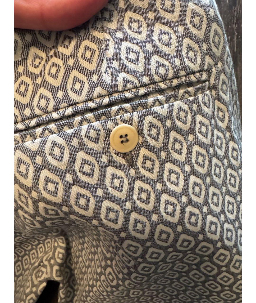 WEEKEND MAX MARA Серые хлопковые прямые брюки, фото 6