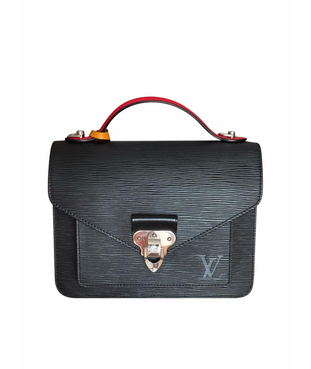 LOUIS VUITTON Черная кожаная сумка через плечо, фото 1