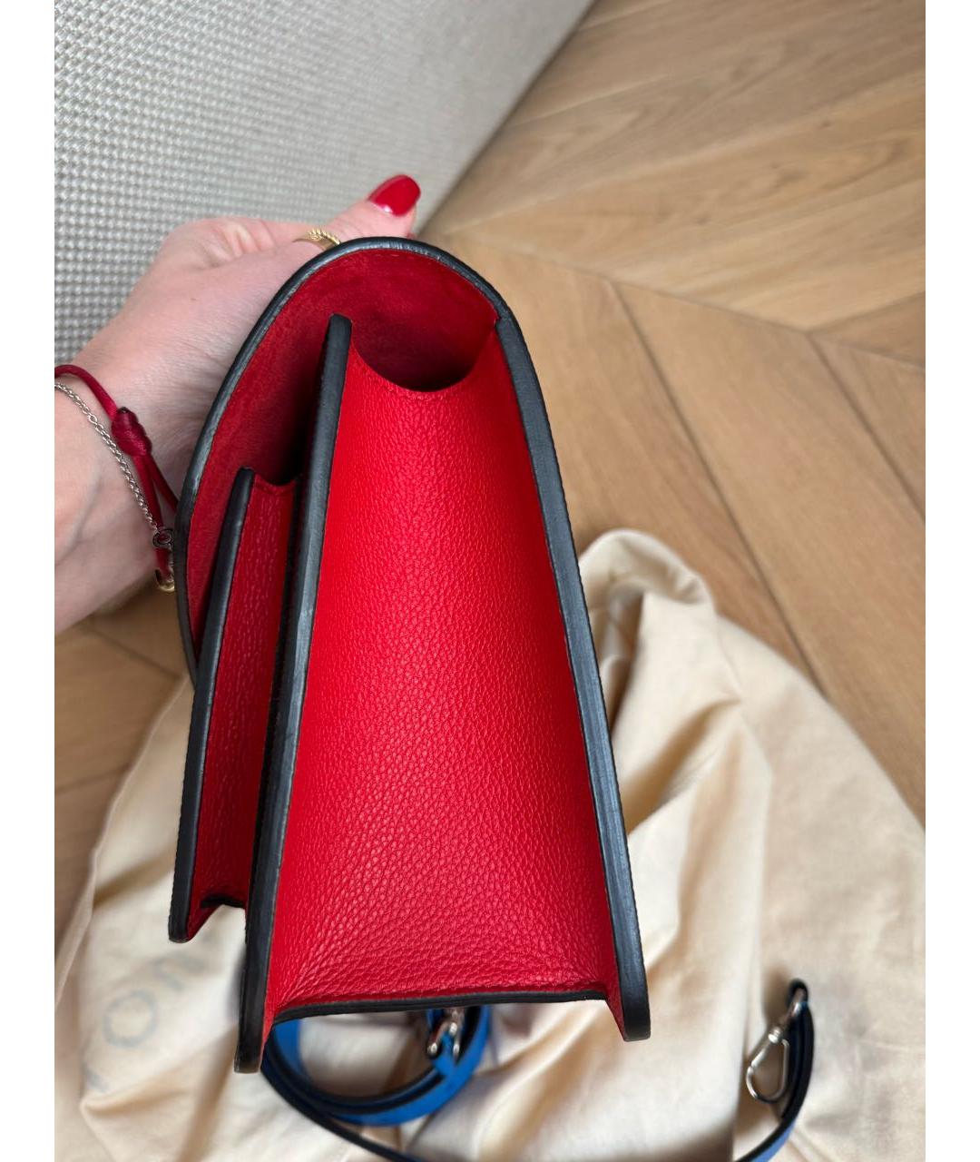 LOUIS VUITTON Черная кожаная сумка через плечо, фото 3
