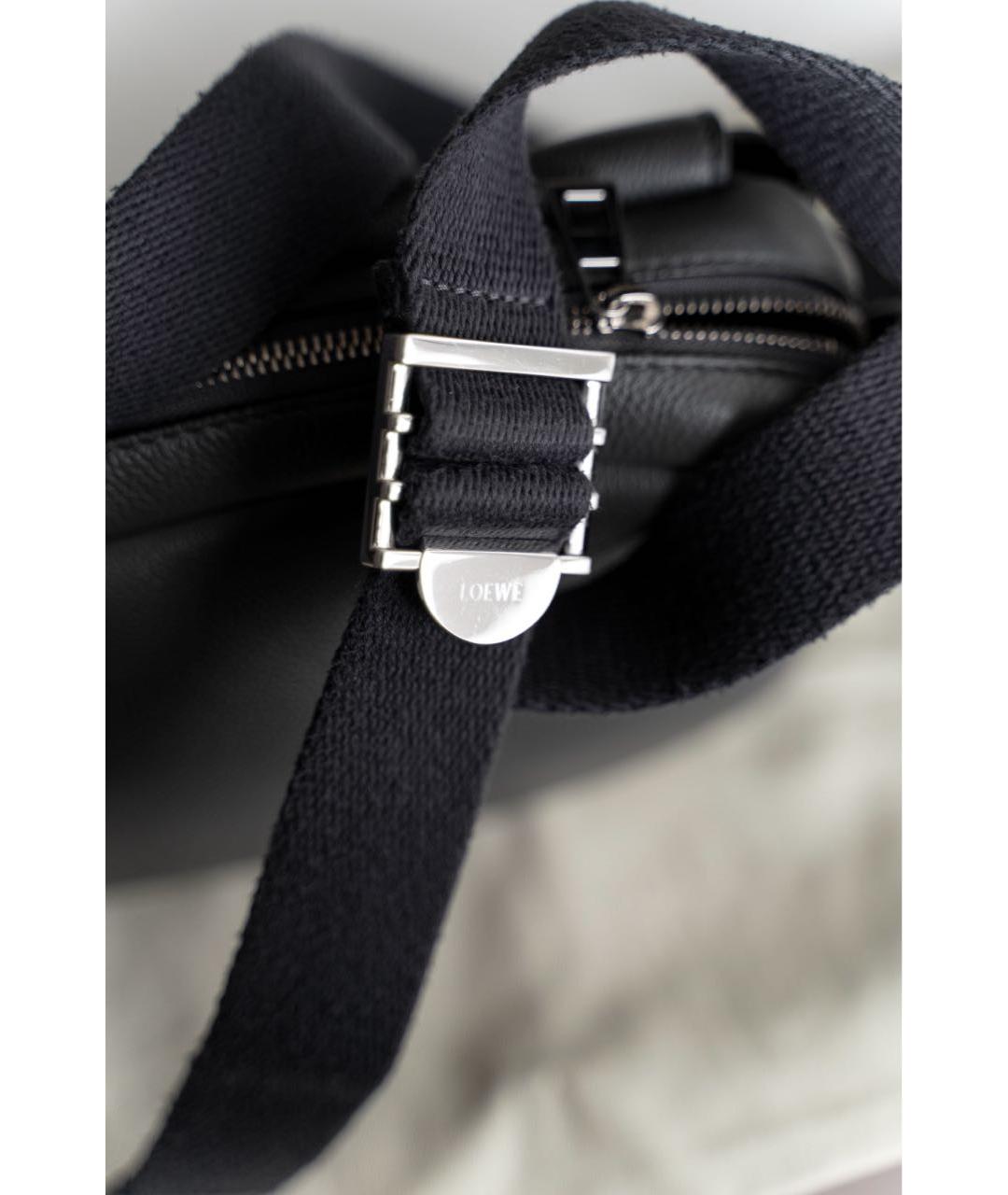 LOEWE Антрацитовая кожаная сумка на плечо, фото 6