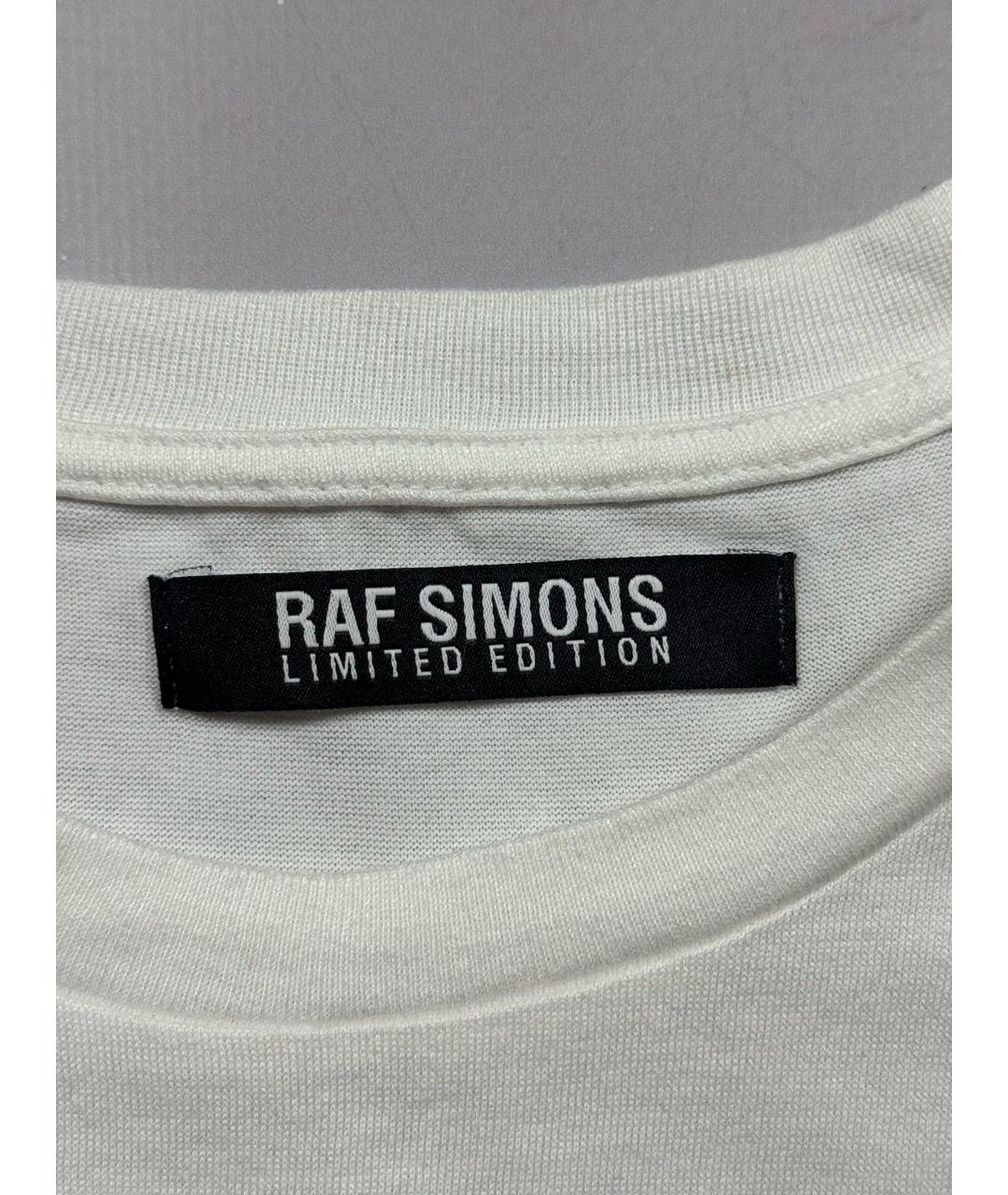RAF SIMONS Белая хлопковая футболка, фото 4