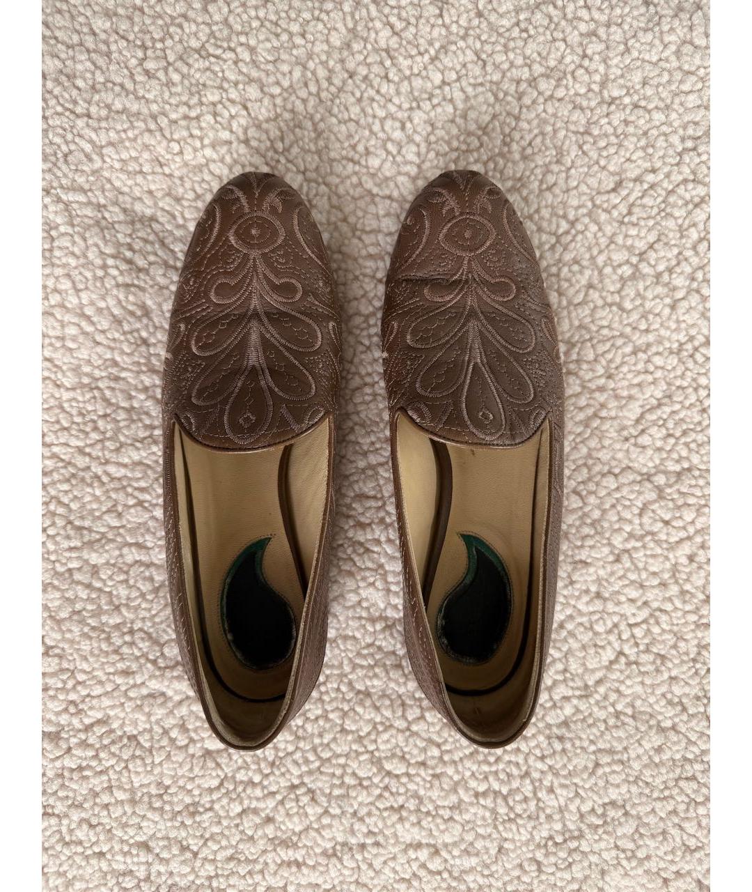 ETRO Коричневые кожаные лоферы, фото 3