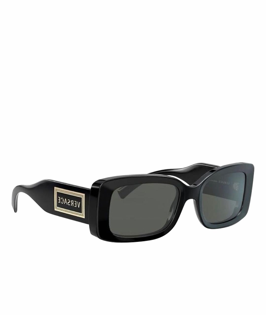 VERSACE Черные пластиковые солнцезащитные очки, фото 1