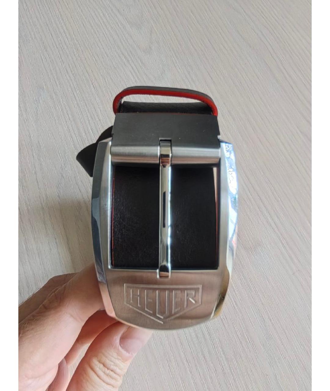 TAG HEUER Коричневый кожаный ремень, фото 5