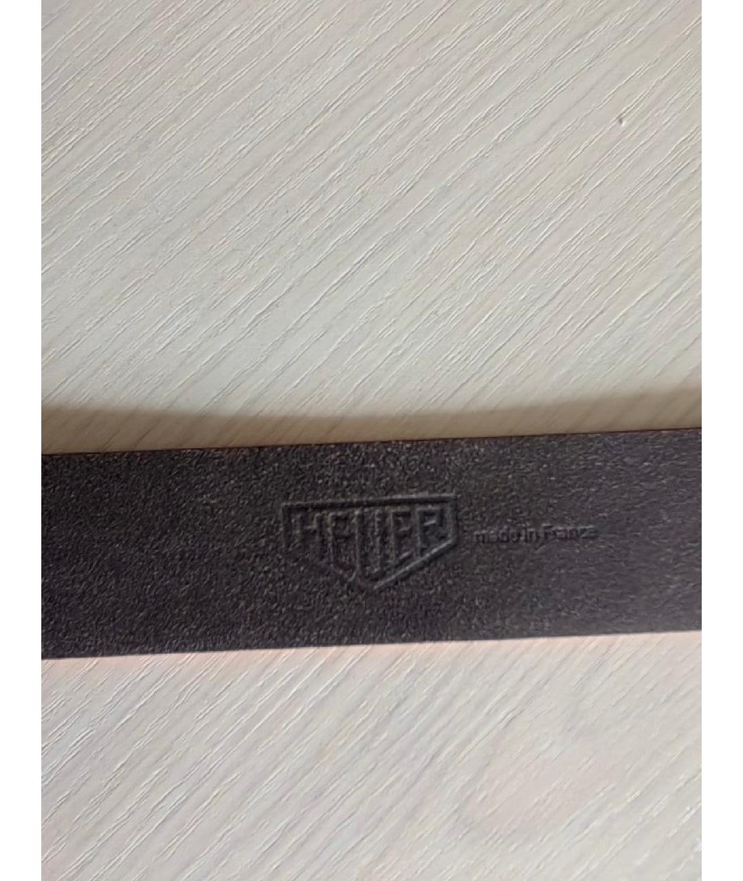 TAG HEUER Коричневый кожаный ремень, фото 3