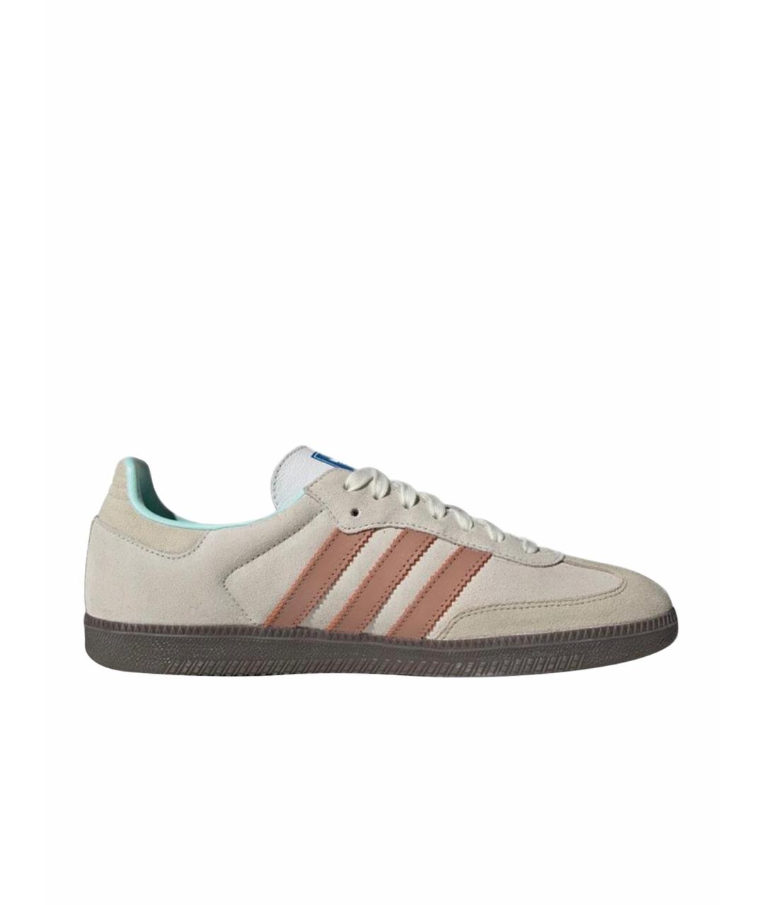 ADIDAS Бежевые замшевые кроссовки, фото 1