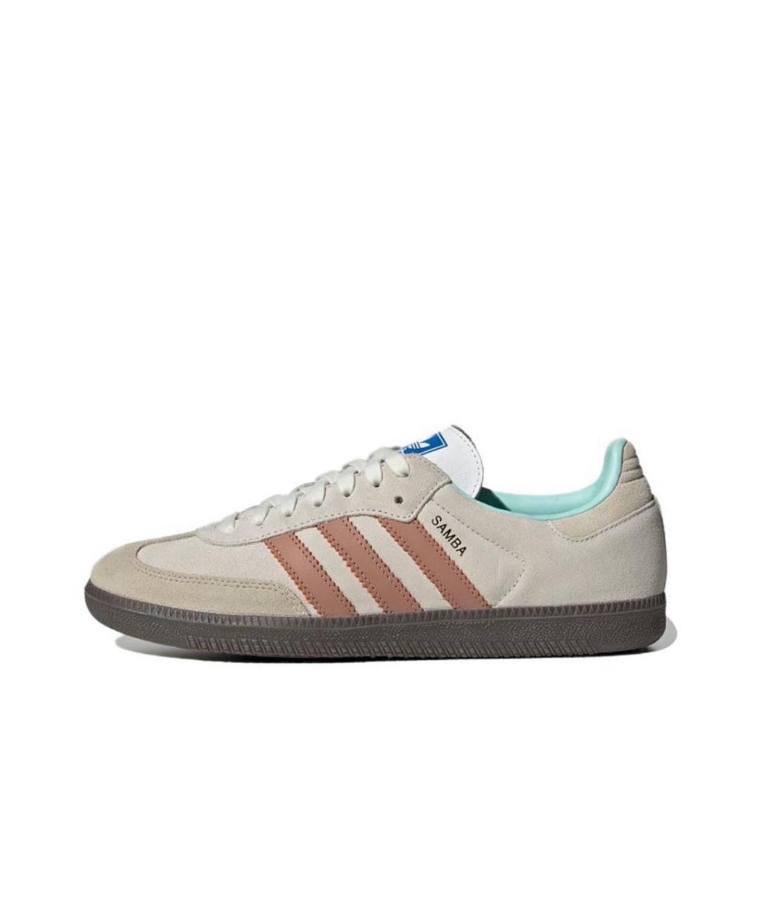 ADIDAS Бежевые замшевые кроссовки, фото 2