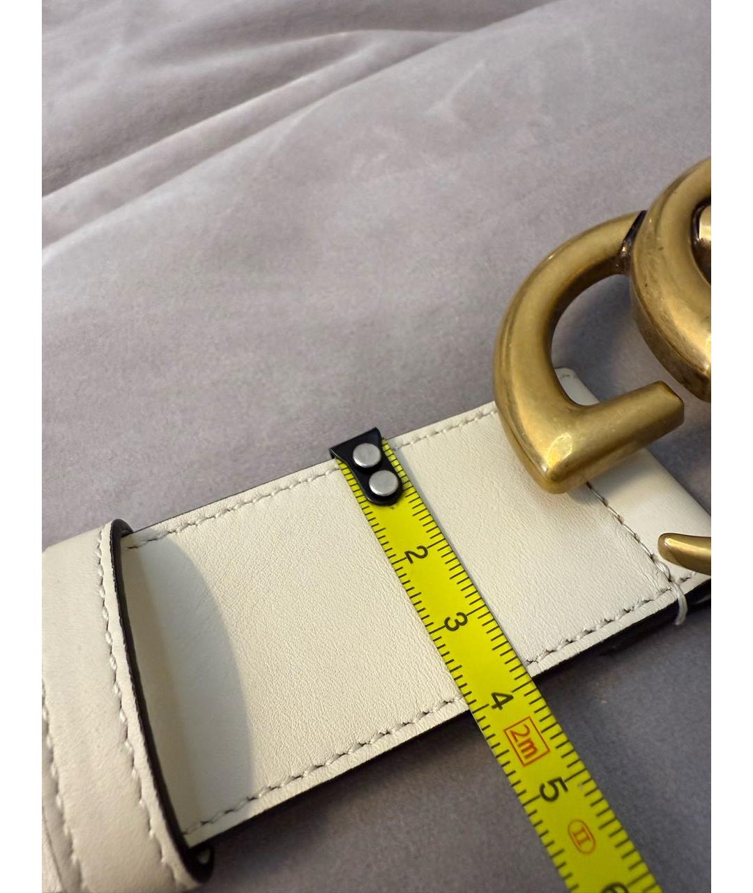 GUCCI Бежевый кожаный ремень, фото 3