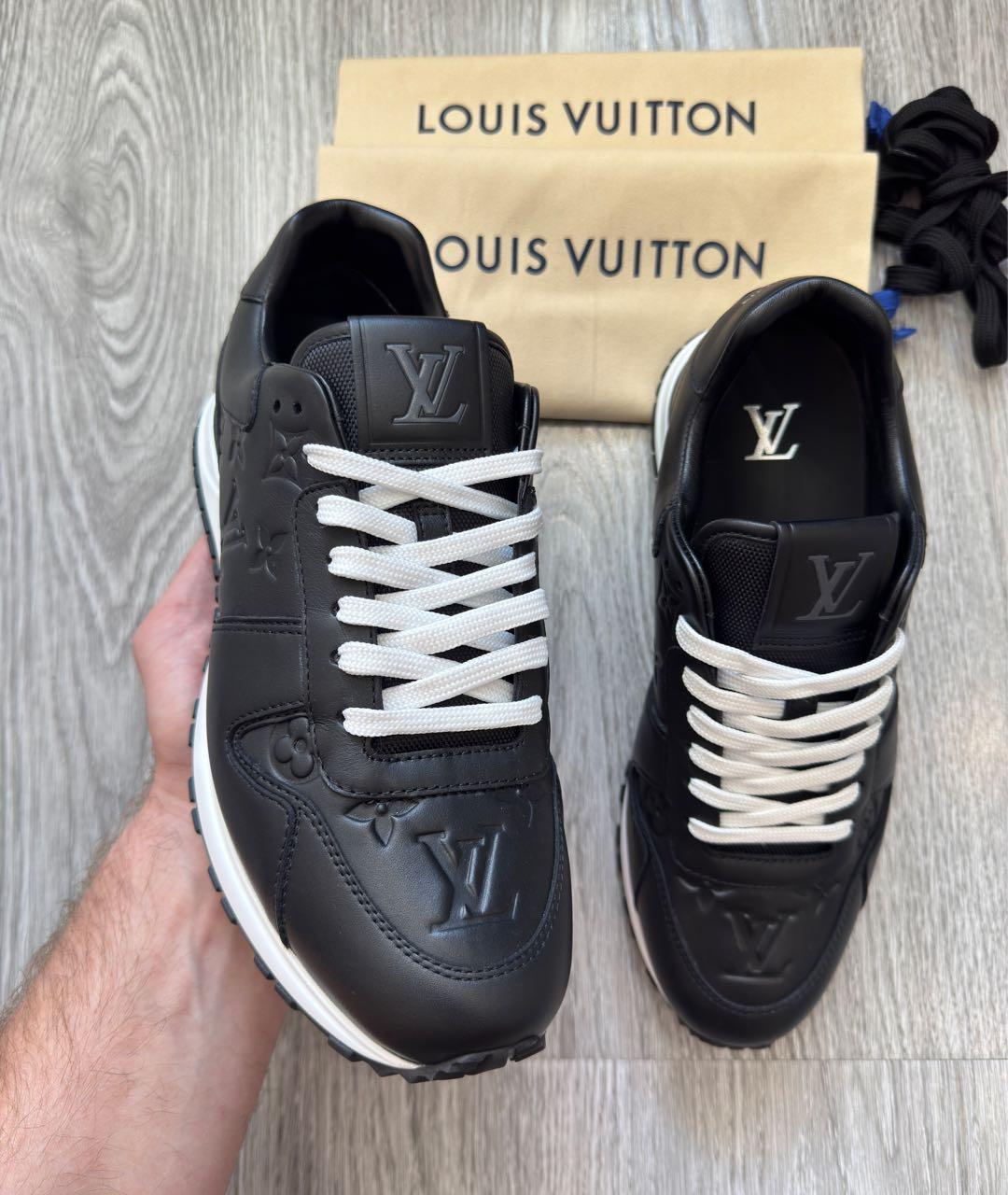 LOUIS VUITTON Черные кожаные низкие кроссовки / кеды, фото 3