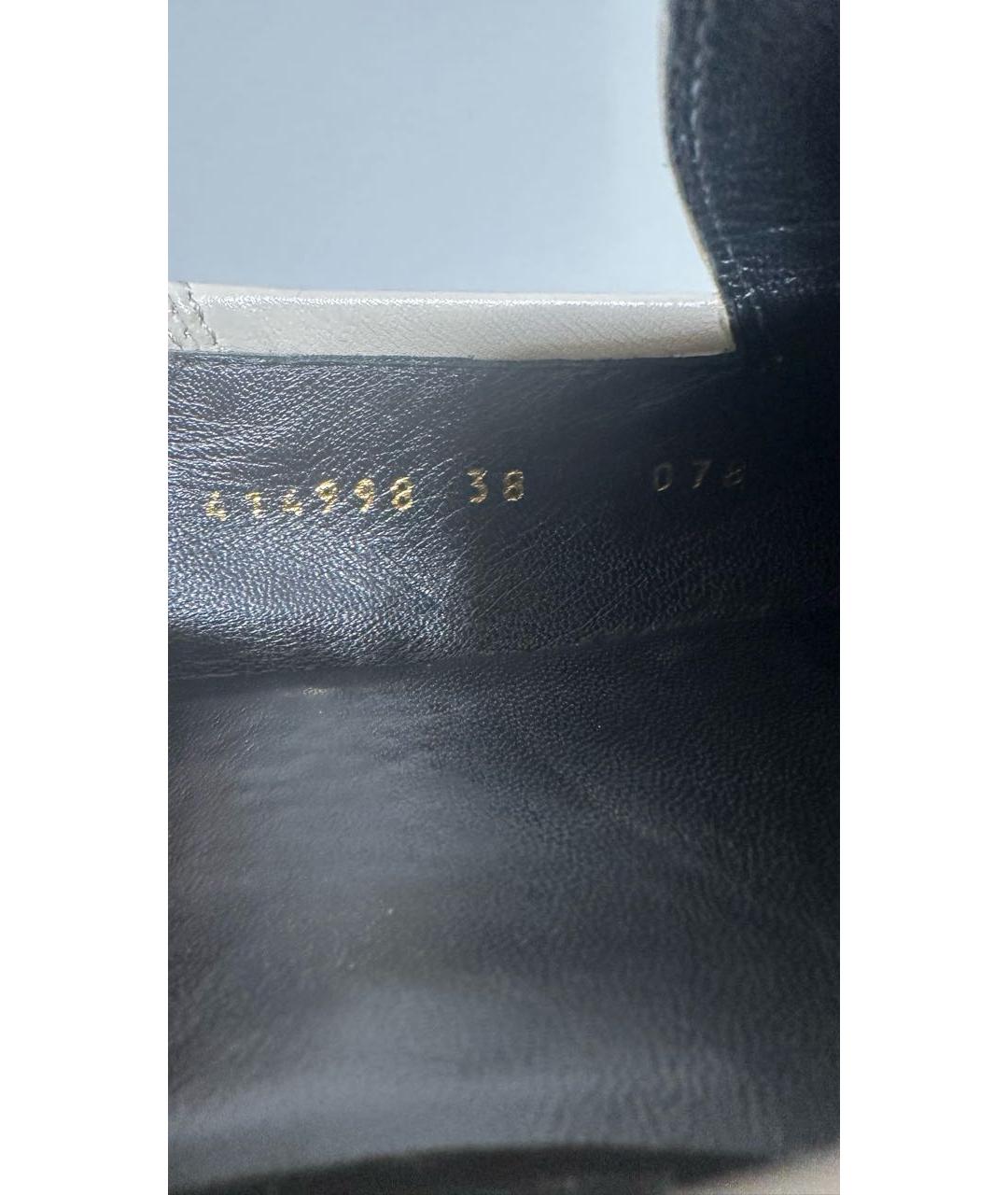 GUCCI Белые кожаные лоферы, фото 5
