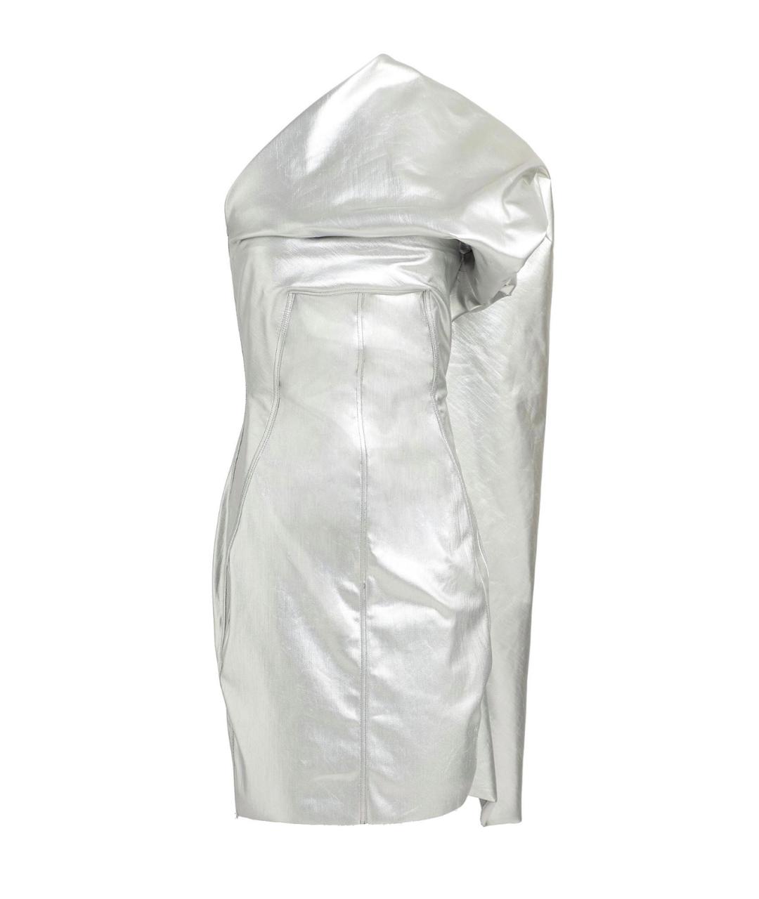 RICK OWENS Серебряное коктейльное платье, фото 1