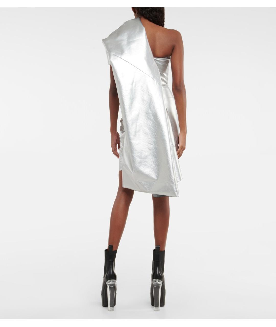 RICK OWENS Серебряное коктейльное платье, фото 3