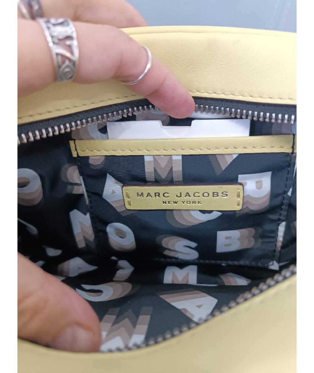 MARC JACOBS Желтая кожаная сумка через плечо, фото 6