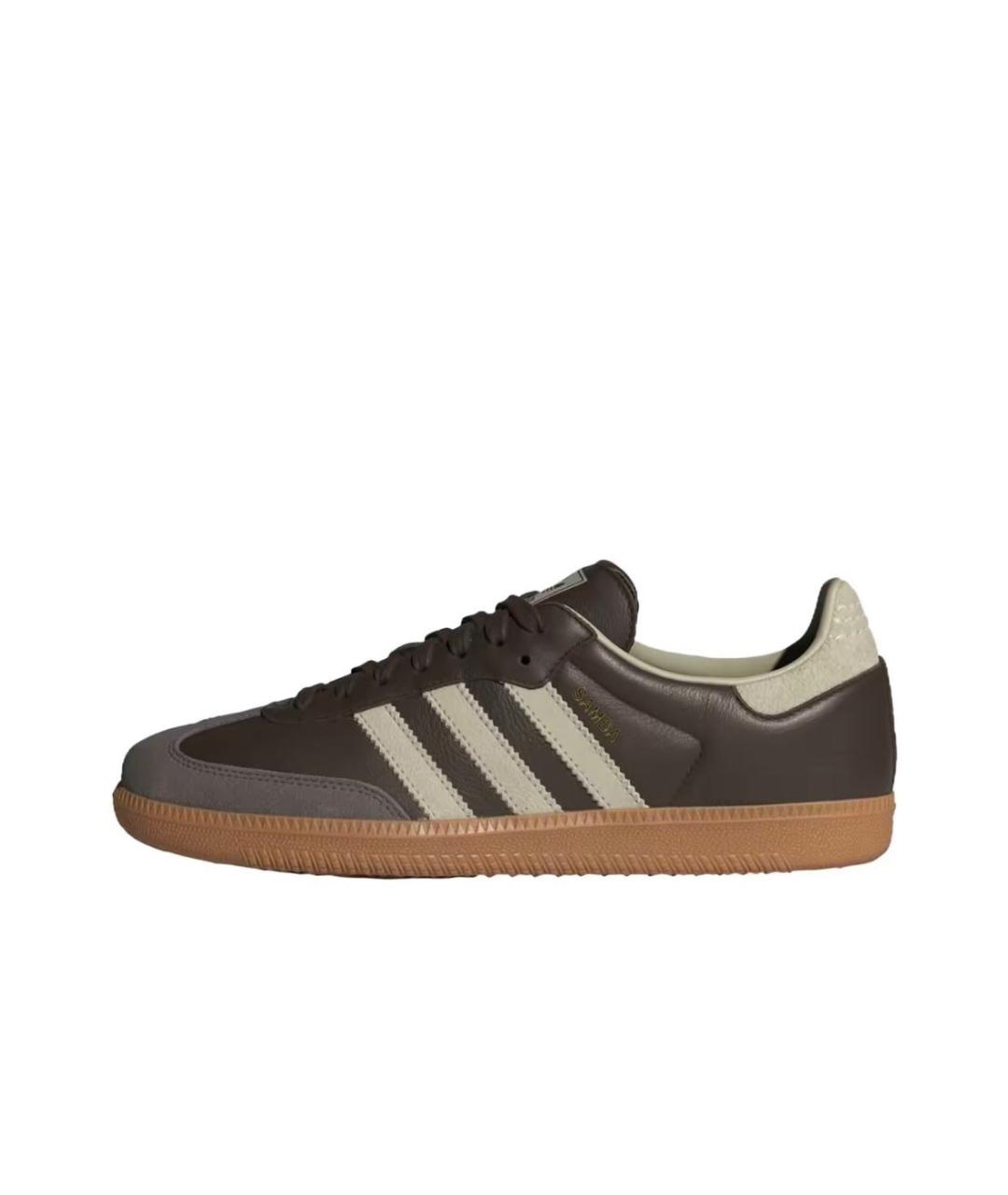 ADIDAS Коричневые кожаные кроссовки, фото 7