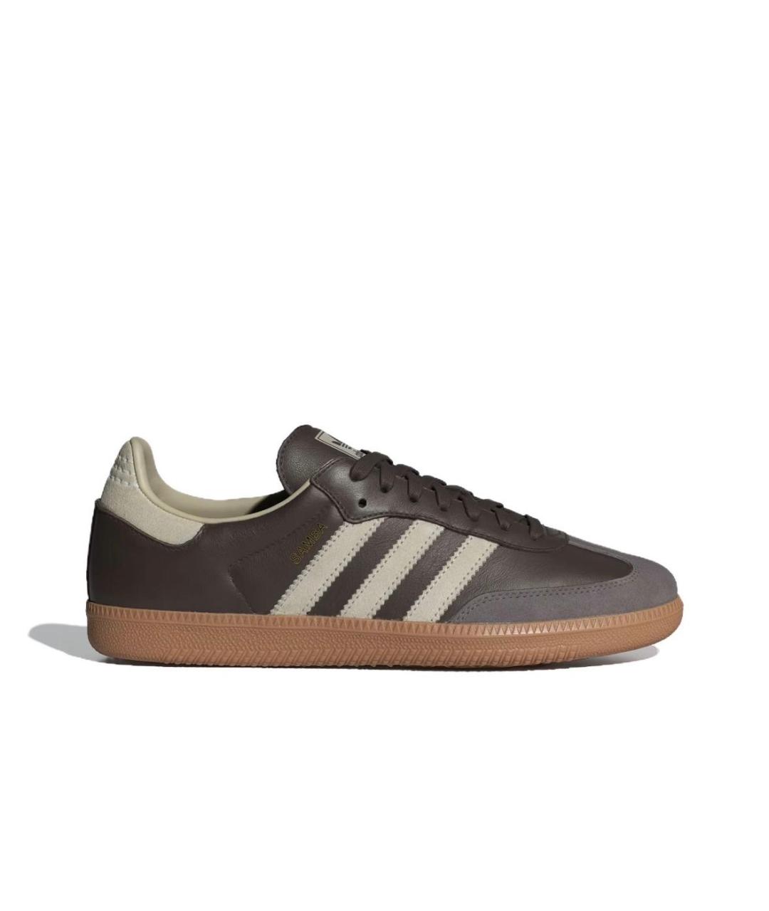ADIDAS Коричневые кожаные кроссовки, фото 2