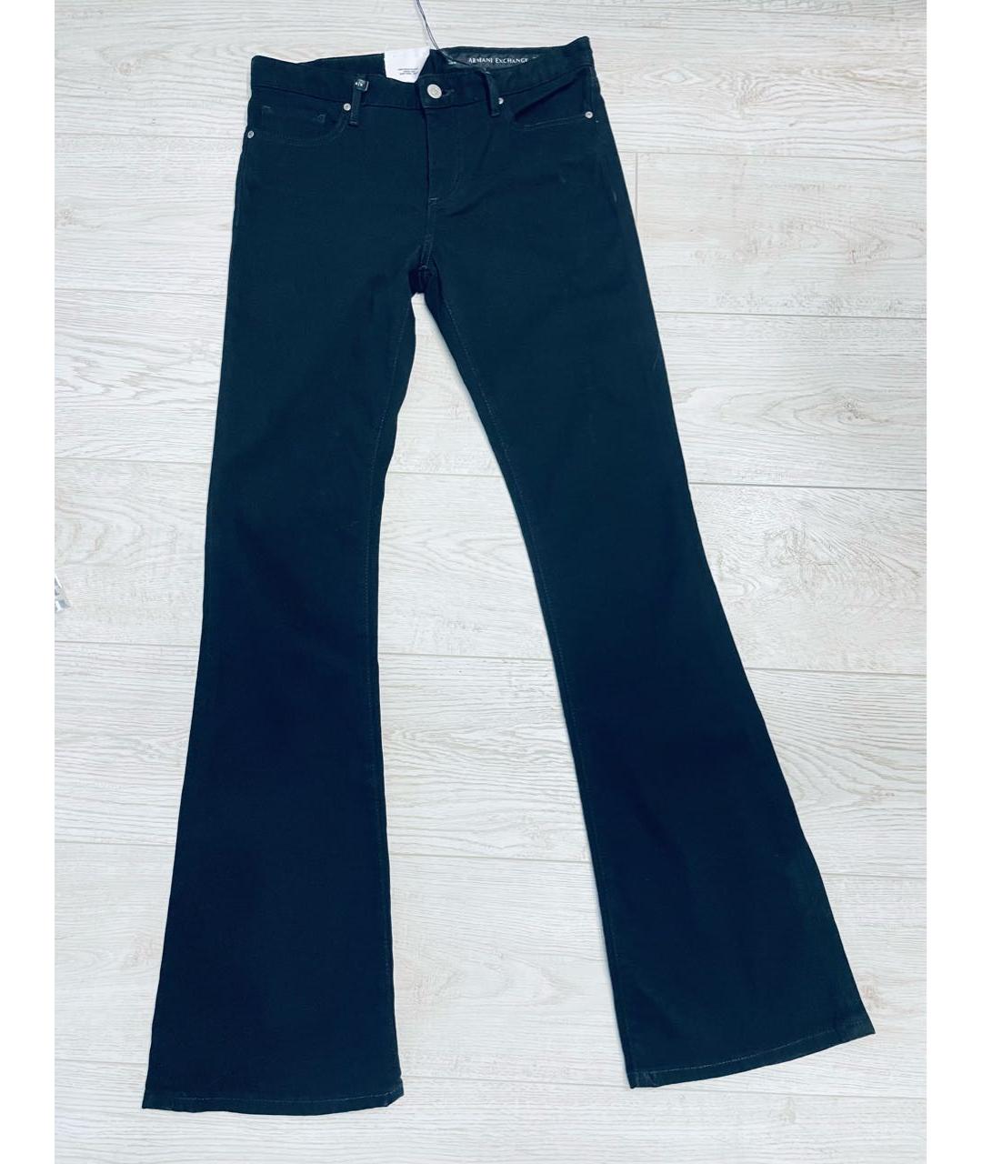 ARMANI EXCHANGE Черные хлопко-эластановые джинсы клеш, фото 9