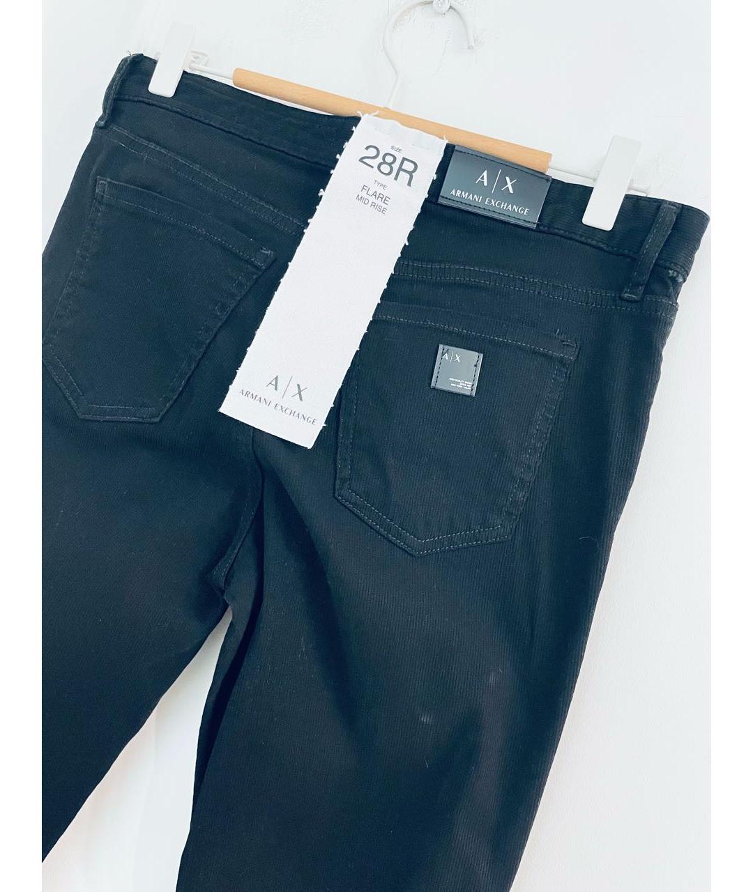ARMANI EXCHANGE Черные хлопко-эластановые джинсы клеш, фото 4