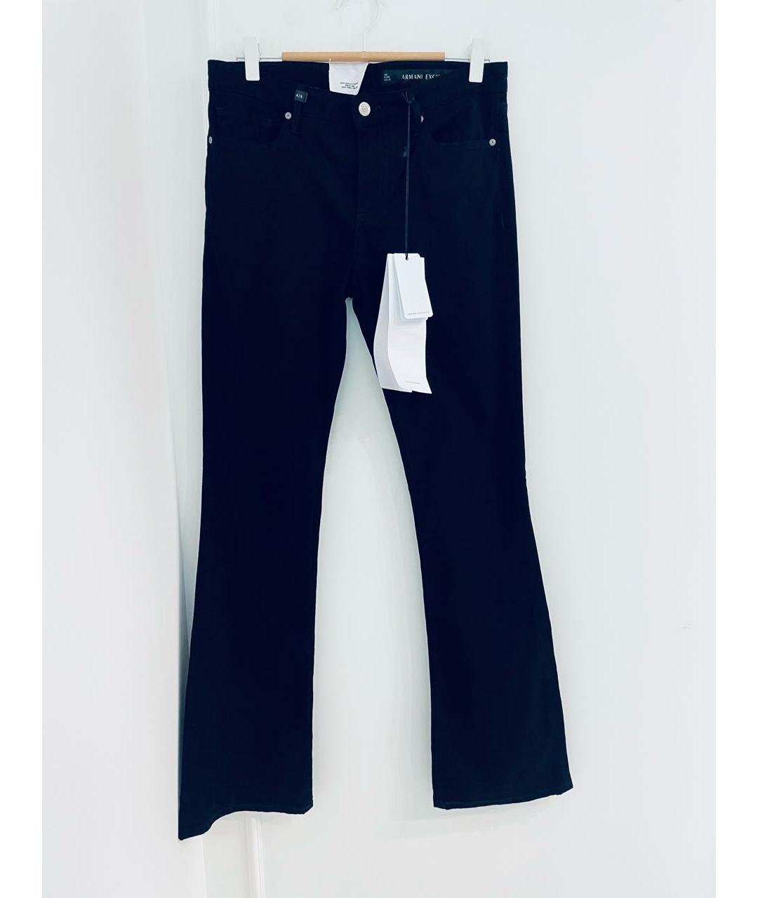 ARMANI EXCHANGE Черные хлопко-эластановые джинсы клеш, фото 2