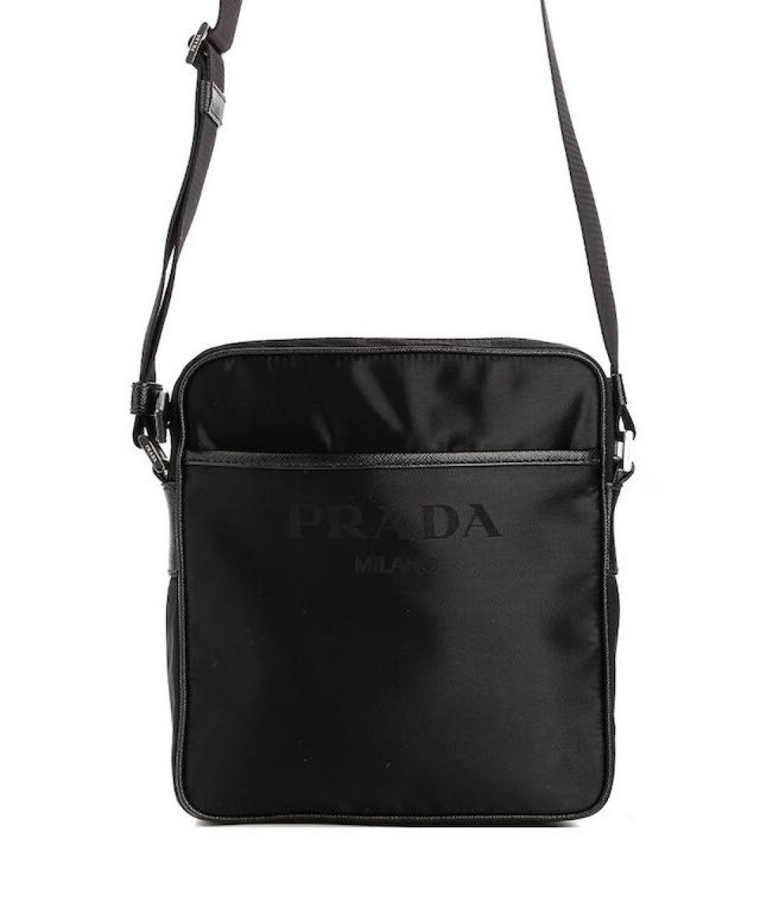PRADA Черная тканевая сумка на плечо, фото 9
