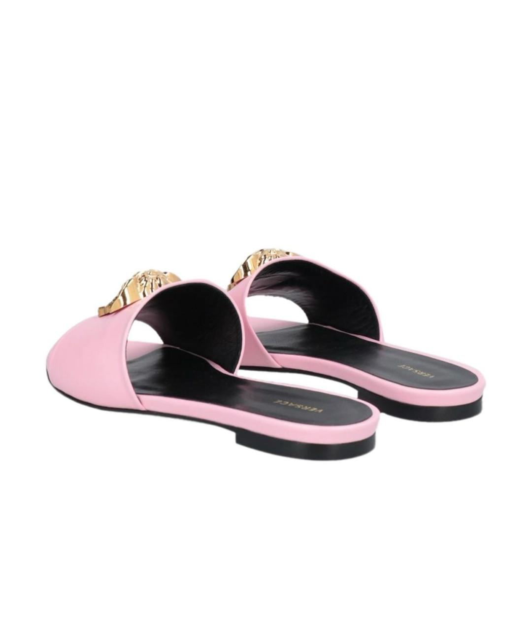 VERSACE Розовые кожаные босоножки, фото 3