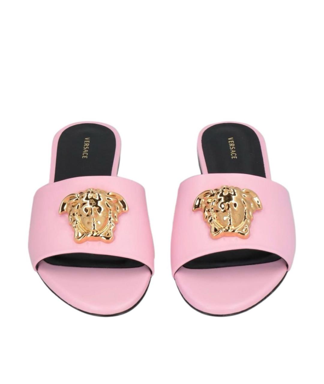 VERSACE Розовые кожаные босоножки, фото 2