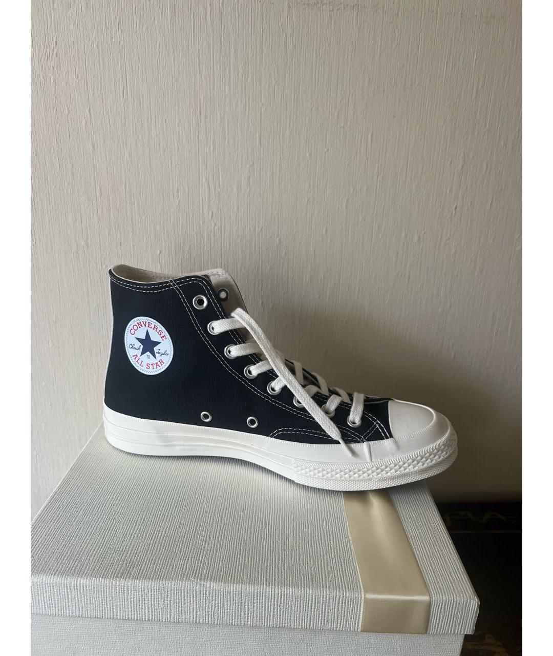 CONVERSE Черные резиновые высокие кроссовки / кеды, фото 6